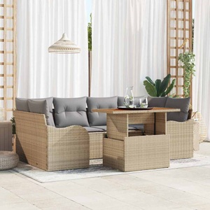 vidaXL, VidaXL - Garten-sofa-set poly-rattan, One Size, Beige