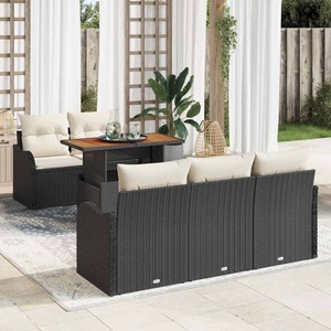 vidaXL, VidaXL - Garten-sofa-set poly-rattan, One Size, Schwarz