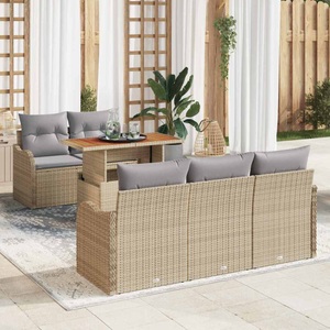 vidaXL, VidaXL - Garten-sofa-set poly-rattan, One Size, Beige