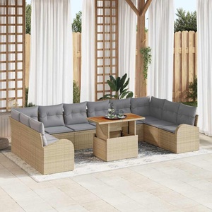 vidaXL, VidaXL - Garten-sofa-set poly-rattan, One Size, Beige
