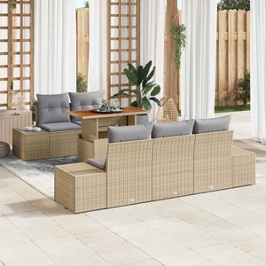 vidaXL, VidaXL - Garten-sofa-set poly-rattan, One Size, Beige