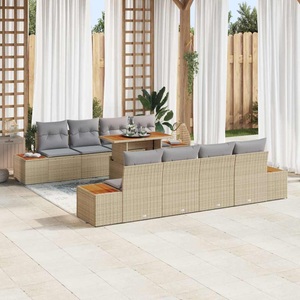 vidaXL, VidaXL - Garten-sofa-set poly-rattan, One Size, Beige