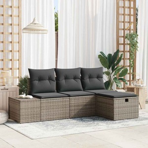 vidaXL, VidaXL - Outdoor-sofa poly-rattan, One Size, Grau