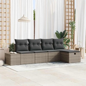 vidaXL, VidaXL - Gartenbank poly-rattan, One Size, Grau