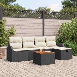 vidaXL, VidaXL - Garten-sofa poly-rattan, One Size, Schwarz