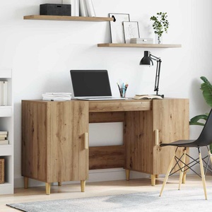vidaXL, vidaXL Schreibtisch Artisan-Eiche 140 x 50 x 75 cm Holzwerkstoff