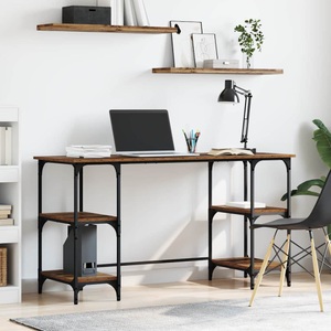 vidaXL, vidaXL Schreibtisch mit Regal Altholz 140 x 50 x 75 cm Holzwerkstoff