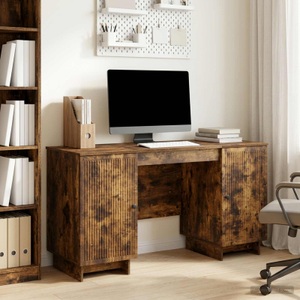 vidaXL, vidaXL Schreibtisch Geräucherte Eiche Holzwerkstoff 142,5 x 50 x 75 cm