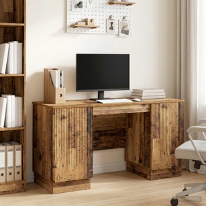vidaXL, vidaXL Schreibtisch mit Regal Altholz 142,5 x 50 x 75 cm Holzwerkstoff