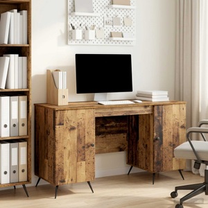 vidaXL, vidaXL Schreibtisch mit Regal Altholz 142,5 x 50 x 75 cm Holzwerkstoff