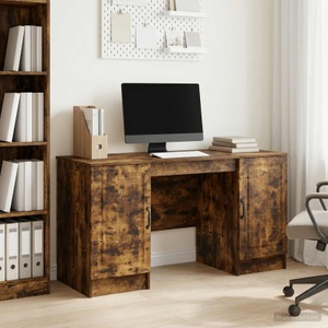 vidaXL, vidaXL Schreibtisch Geräucherte Eiche 142,5 x 50 x 75 cm Holzwerkstoff