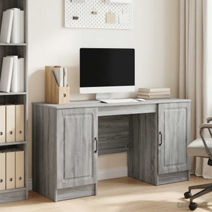vidaXL, vidaXL Schreibtisch Graues Sonoma 142,5 x 50 x 75 cm Holzwerkstoff