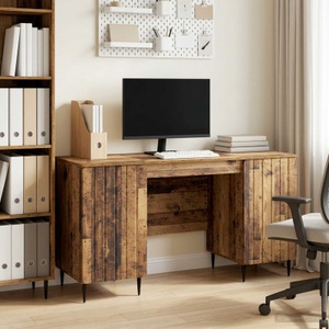 vidaXL, vidaXL Schreibtisch mit Regal Altholz 142,5 x 50 x 75 cm Holzwerkstoff