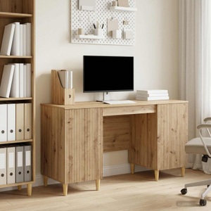 vidaXL, vidaXL Schreibtisch Artisan-Eiche 142,5 x 50 x 75 cm Holzwerkstoff