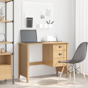 vidaXL, vidaXL Schreibtisch mit Schubladen HILL Honigbraun 100 x 45 x 74 cm