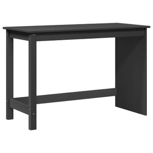 vidaXL, vidaXL Schreibtisch Grau 112 x 50 x 75 cm Massivholz Kiefer