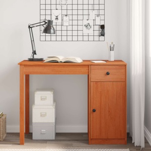 vidaXL, vidaXL Schreibtisch Wachsbraun 100 x 50 x 74 cm Massives Kiefernholz