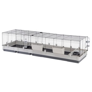 ferplast, Ferplast Kaninchenkäfig Krolik 200 Grau 205x60x50 cm, Ferplast Krolik 200 - L 205 x B 60 x H 50 cm