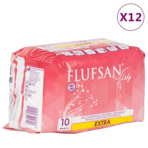 vidaXL, vidaXL Flufsan Inkontinenzeinlagen für Damen 120 Stk., vidaXL Flufsan Inkontinenzeinlagen für Damen 120 Stk.
