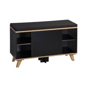 Kesper, Schuhschrank mit Sitzkissen, schwarz