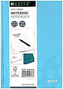 undefined, Leitz Notizbuch WOW A5 kariert, eisblau, Leitz Notizbuch WOW, A5, kariert, eisblau, 90g, 4628-10-51
