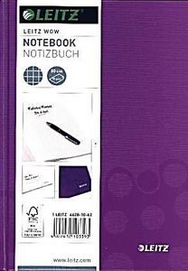 undefined, Leitz Notizbuch WOW A5 kariert, violett, Leitz Notizbuch WOW, A5, kariert, violett, 90g, 4628-10-62