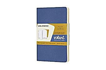 undefined, Moleskine Volant Pocket/A6, 2er Set, Blanko, Soft Cover, Vergissmeinnicht Blau, Bernsteingelb