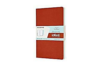 Moleskine Volant Large/A5, 2er Set, Blanko, Soft Cover, Korallrot, Aquamarinblau