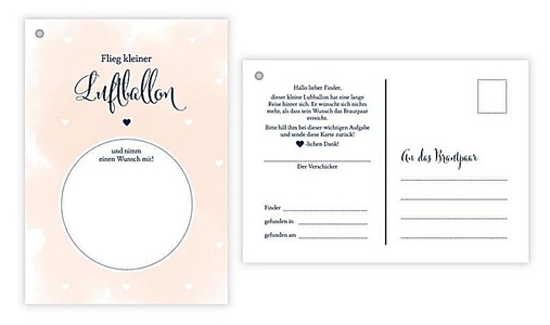 undefined, 50 Ballonflugkarten für Hochzeit, gelocht und extra leicht zum Weitfliegen. Wetterfeste Ballonkarten mit Wünschen zur Hochzeit für einen extra langen Flug. Weitflugkarten im Postkartenformat DIN A6, 50 Ballonflugkarten für Hochzeit, gelocht und extra leicht zum Weitfliegen. Wetterfeste Ballonkarten mit Wünschen zur Ho