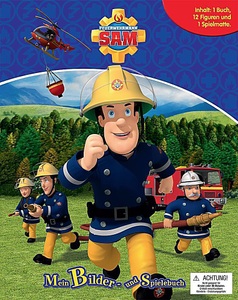 undefined, Feuerwehrmann Sam, Spielbuch + 12 Spielfiguren + Spielmatte, 