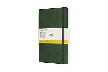 Moleskine Notizbuch, Large, A5, Kariert, Soft Cover, Myrtengrün