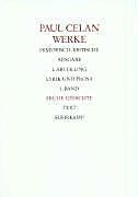 undefined, Frühe Gedichte, 2 Tle., Werke. Historisch-kritische Ausgabe. I. Abteilung: Lyrik und Prosa