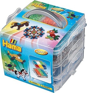 undefined, HAMA Aufbewahrungsbox klein 6.000 Stück, Hama® Bügelperlen Aufbewahrungsbox klein mit 6.000 Perlen und 3 Stiftplatten.