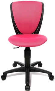 Topstar, TOPSTAR Kinderbürostuhl High S'cool, Topstar Kinderdrehstuhl High S´cool, ohne Armlehnen, Muldensitz, 3D-Netz-Rückenlehne, pink/schwarz