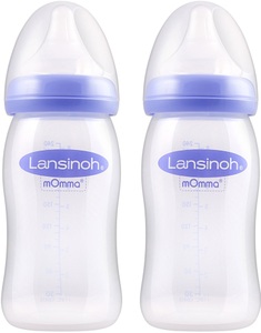 Lansinoh, Lansinoh® mOmma® NaturalWave™ Babyflasche 240 ml mit Sauger mittlerer Milchfluss, 