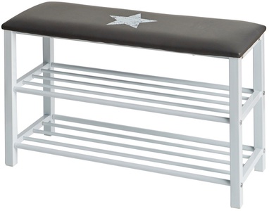 STORE IT, STORE IT Schuhbank mit Sitzkissen, StoreIt - Schuhbank STORE - weiss - Metall - 78/30/48 cm