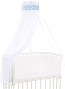Babybay, babybay Himmelstoff azurblau Sterne weiß 200 x 135 cm, 
