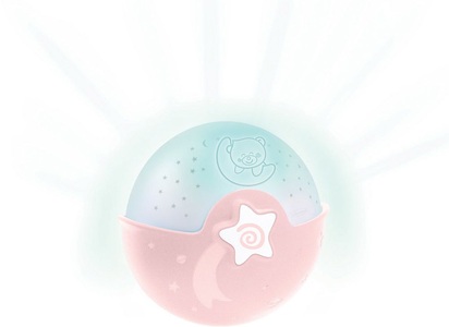 infantino, Infantino Schlummerprojektor mit Sternenhimmel, 3-in-1-Schlummerleuchte mit Musik von INFANTINO hellrosa