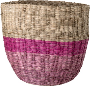 Bloomingville, Bloomingville Aufbewahrungskorb, Korb faser rosa beige / Seegras - Bloomingville beige en faser