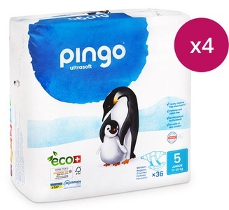 Pingo, Pingo - - 36 Eco Windeln Größe 5 - Die klimaneutrale Schicht der Schweiz! 11-25 kg, pingo® Bio Windeln Junior 11-25 kg