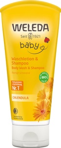 Weleda, Weleda Baby Calendula Waschlotion & Shampoo, Calendula Waschlotion & Shampoo (200ml)