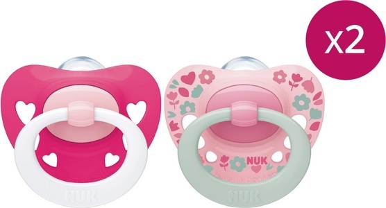 Nuk, NUK Signature Silikon-Nuggi pink & rosa, 