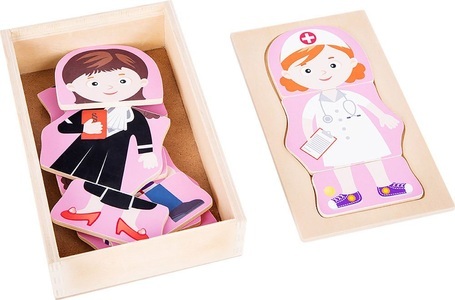 small foot by Legler, small foot® Anziehpuzzle Traumberufe Mädchen, 