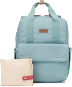 Babymel, Babymel Wickelrucksack GEORGI (32x37x14) in aqua, Babymel Convertible Eco Wickelrucksack Georgi