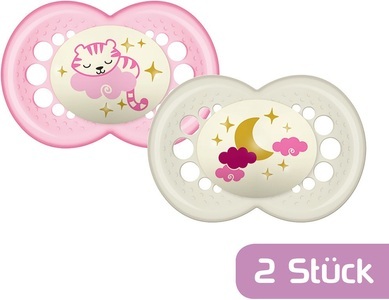MAM, MAM Night Nuggi Silikon Mädchen, MAM Night Nuggi Silikon Mädchen
