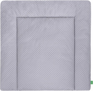 LULANDO, LULANDO Wickelauflage mit 2 Bezügen Pünktchen grau - Sterne 75 x 80 cm, LULANDO Wickelauflage mit 2 Bezügen