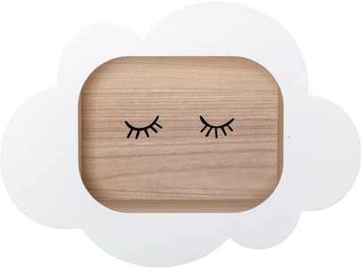 Bloomingville, Bloomingville Dekoregal Wolke, Regal Nuage weiß holz natur / Holz - L 50 cm x H 37 cm - Bloomingville holz natur en holz
