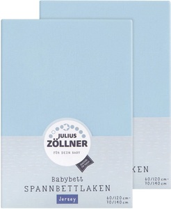 Julius Zöllner, Julius Zöllner Spannbetttuch Jersey Doppelpack für Kinderbetten, 