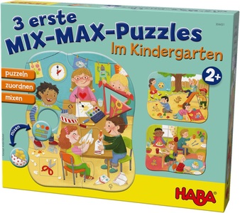 Haba, 3 erste Mix-Max-Puzzles - Im Kindergarten, 