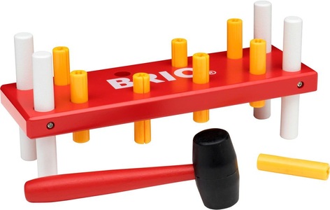 BRIO, BRIO® 30525 - Rote Klopfbank, Motorikspielzeug, BRIO - Rote Klopfbank